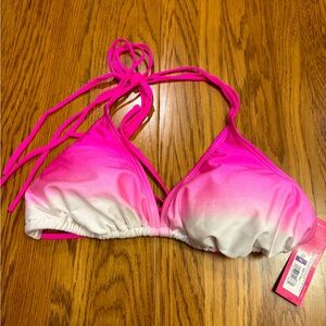 Cute tie up pink bikini top XL new with‎ tags